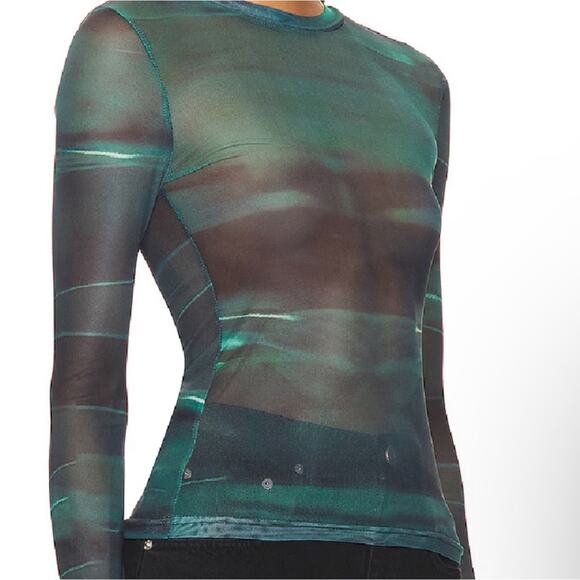 Remi x Revolve Shelley Mesh Long Sleeve Top XXS - Picture 8 of 8